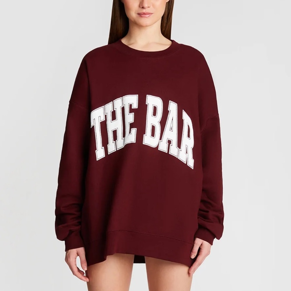 The Bar VARSITY SWEATSHIRT MAROON